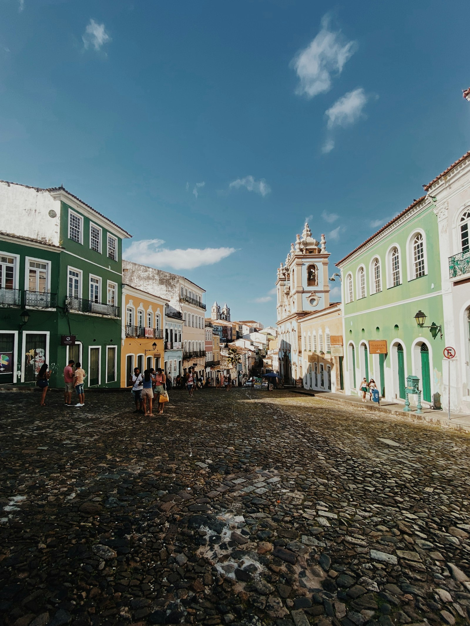 Colorful colonial buildings in Pelourinho, Salvador